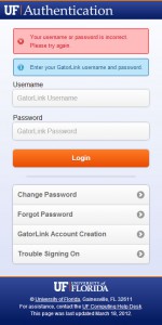 UF Authentication GatorLink Login Mobile